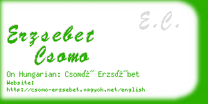 erzsebet csomo business card